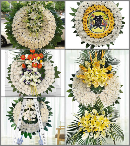 山东济宁梁山县水泊街道郝山头村花圈速递